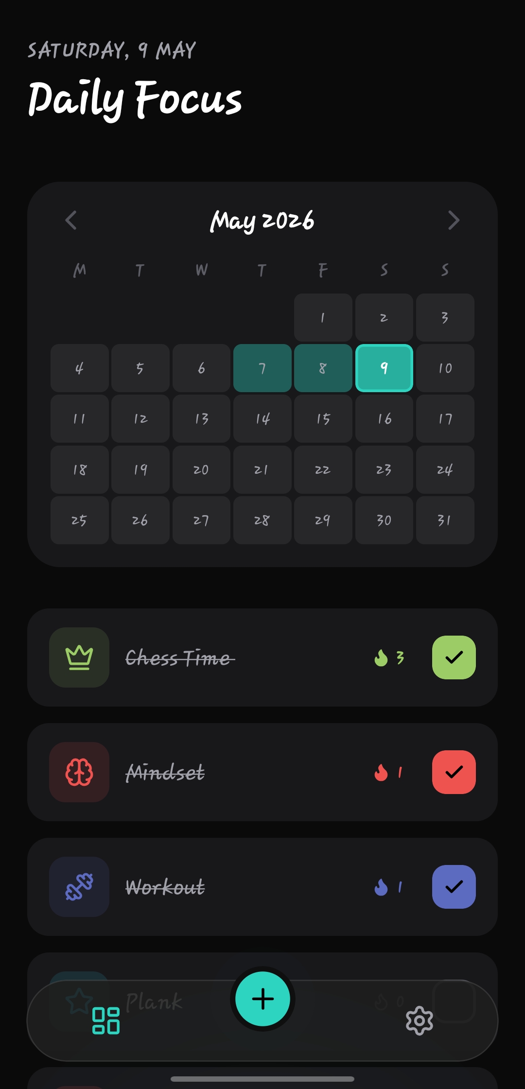HabitGlitch minimal mode